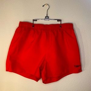 Men’s Red Medium Speedo Short Length Swim Shorts,Swim Shorts,Short Vintage Style